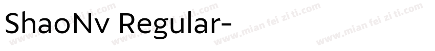 ShaoNv Regular字体转换
